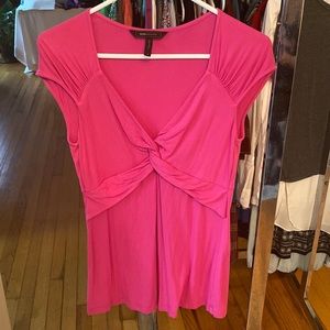 Low cut cross knotted blouse